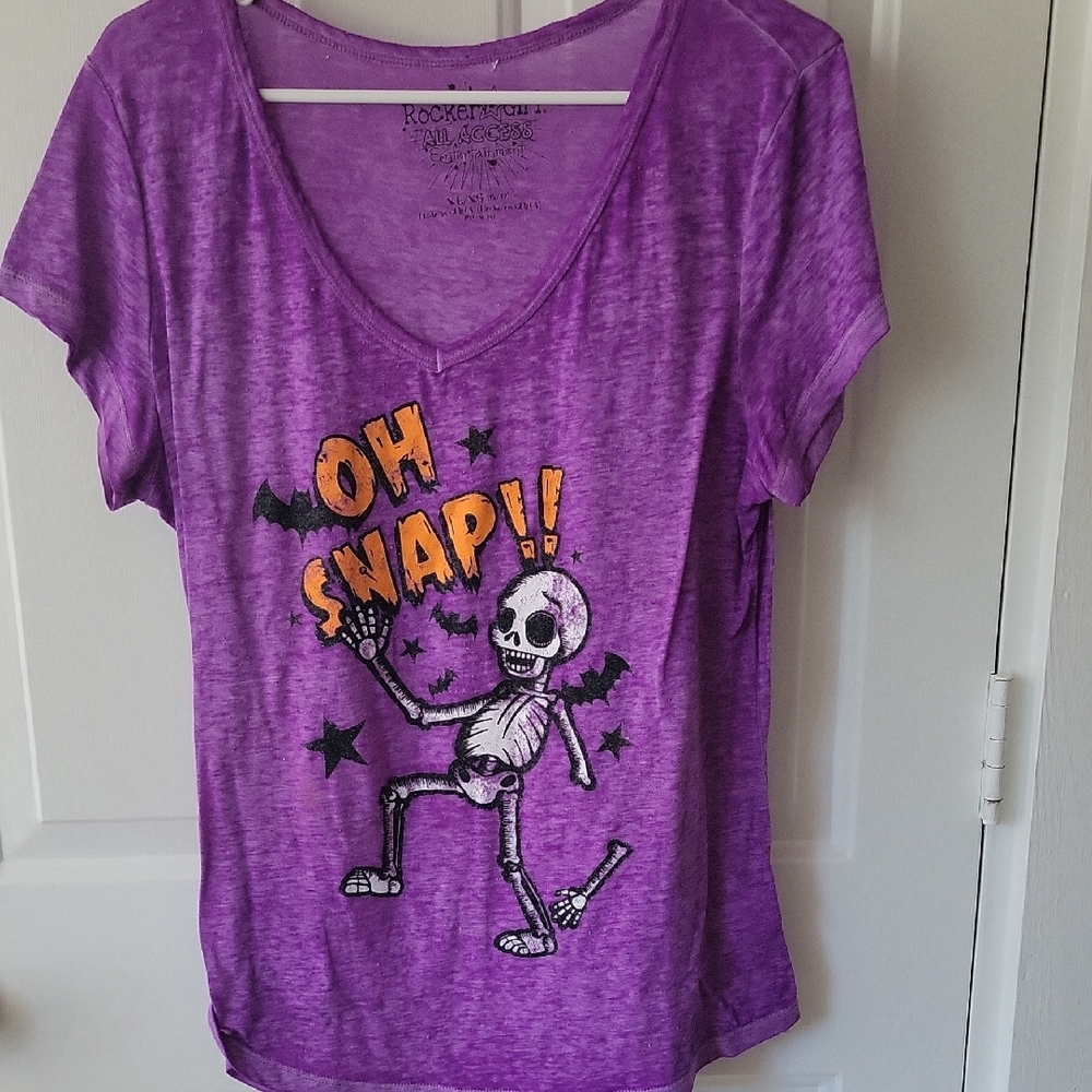 Purple Kids Skeleton Graphic Tee